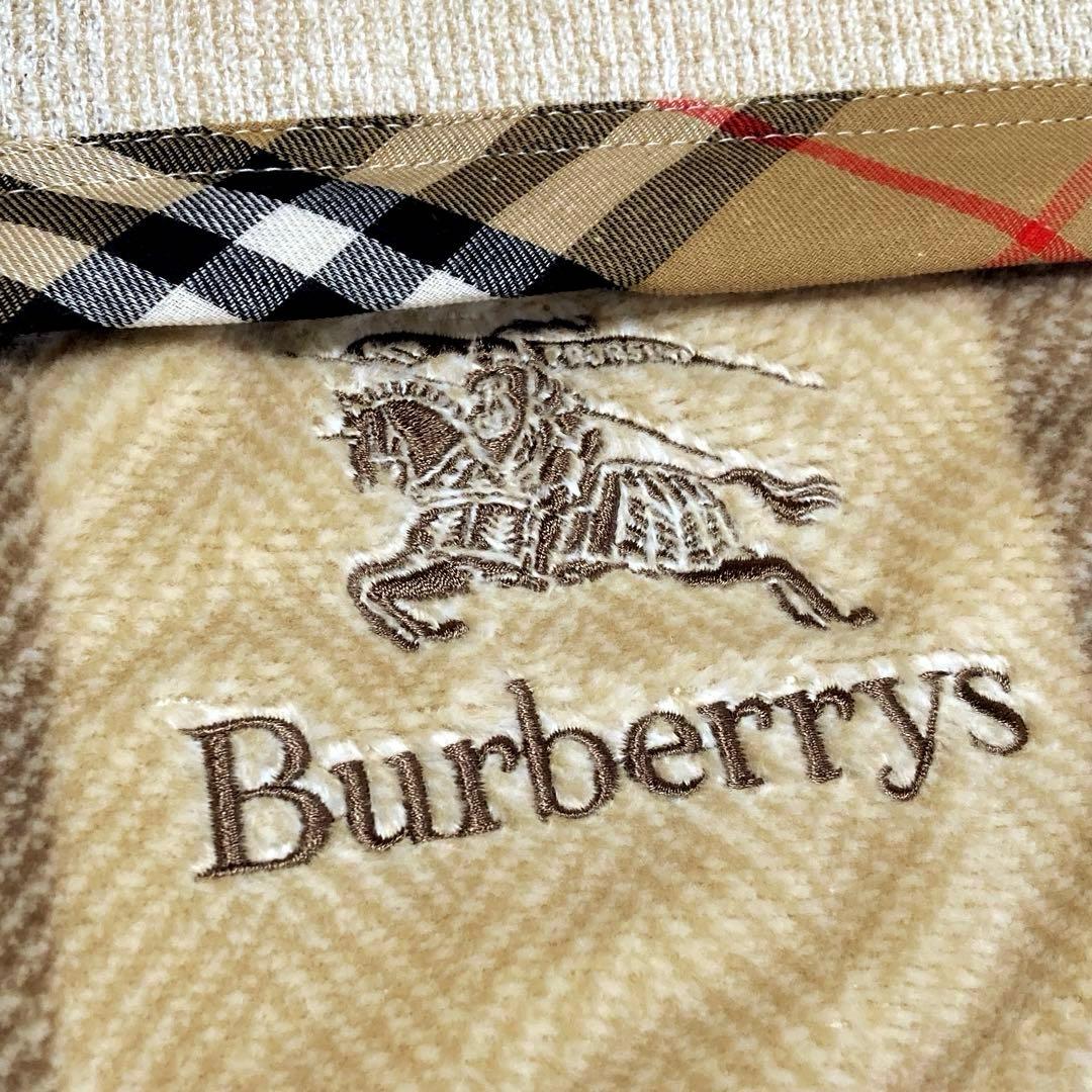 BURBERRY 綿毛布★高級シール織、2wayパイルブランケット★新品、西川