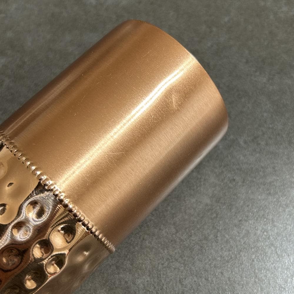 訳あり/ 純銅 ウォーターボトル 大きめ 2トーン 銅製ボトル 900ml