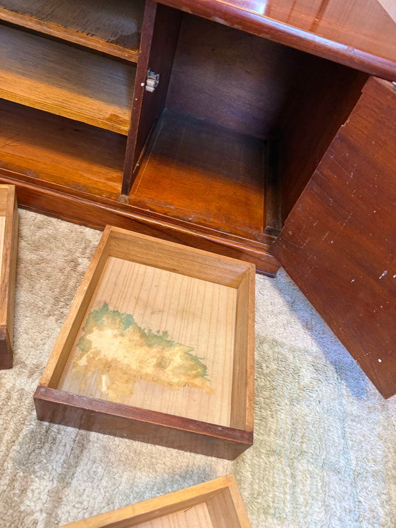 【送料込み】木製ドレッサー・鏡台 大きめ鏡 3引き出し