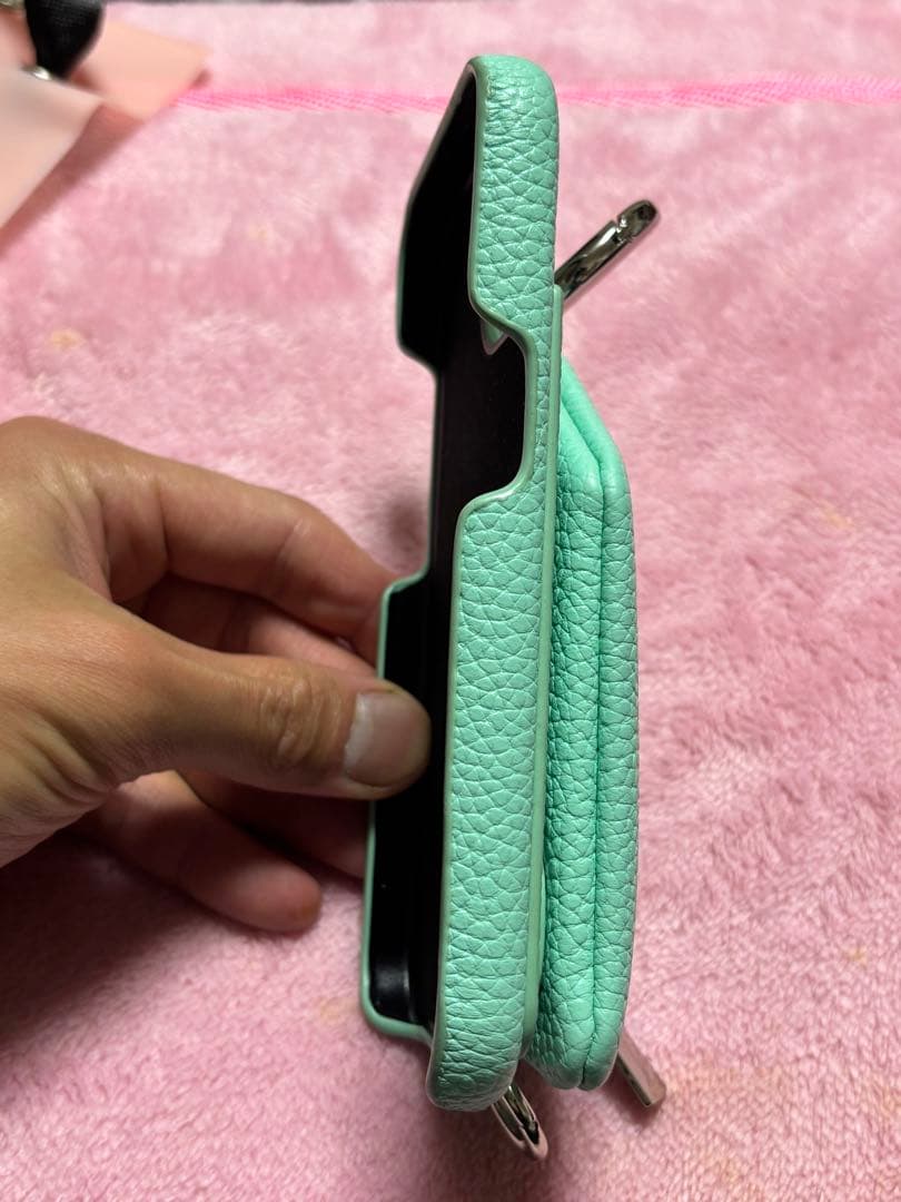 ajew/エジュー　スマートフォンケースiPhone15 ミントグリーン