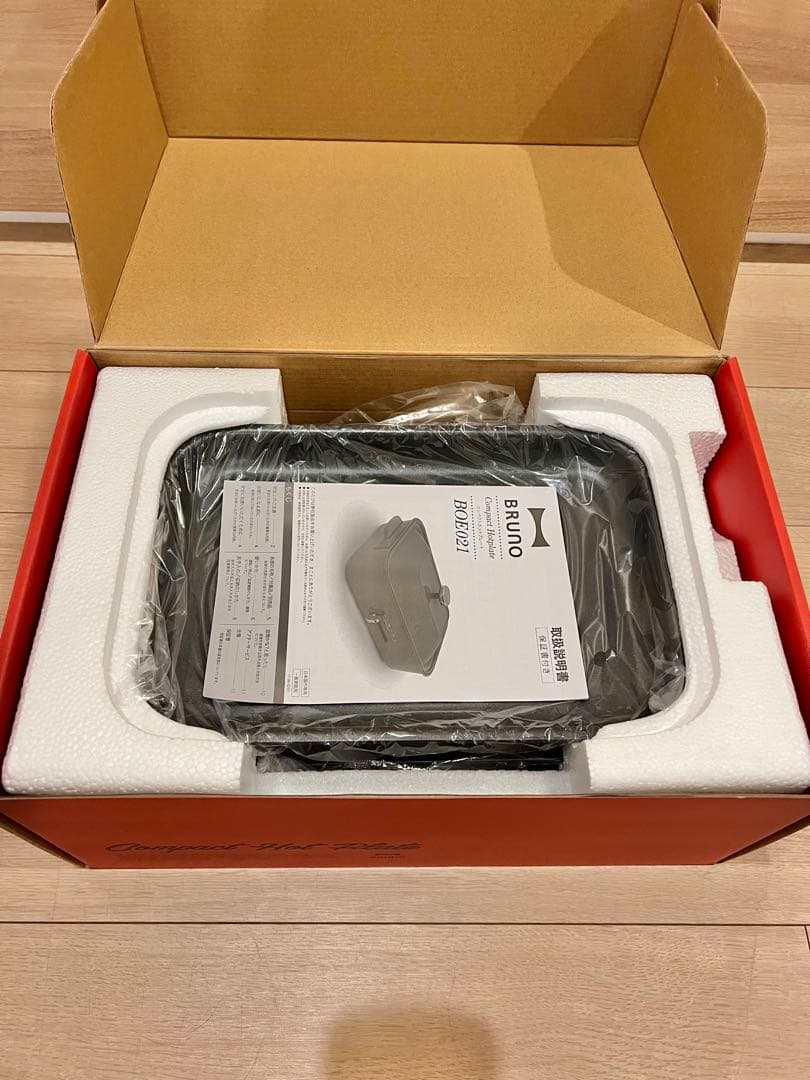 【新品、未使用】BRUNO コンパクトホットプレート レッド