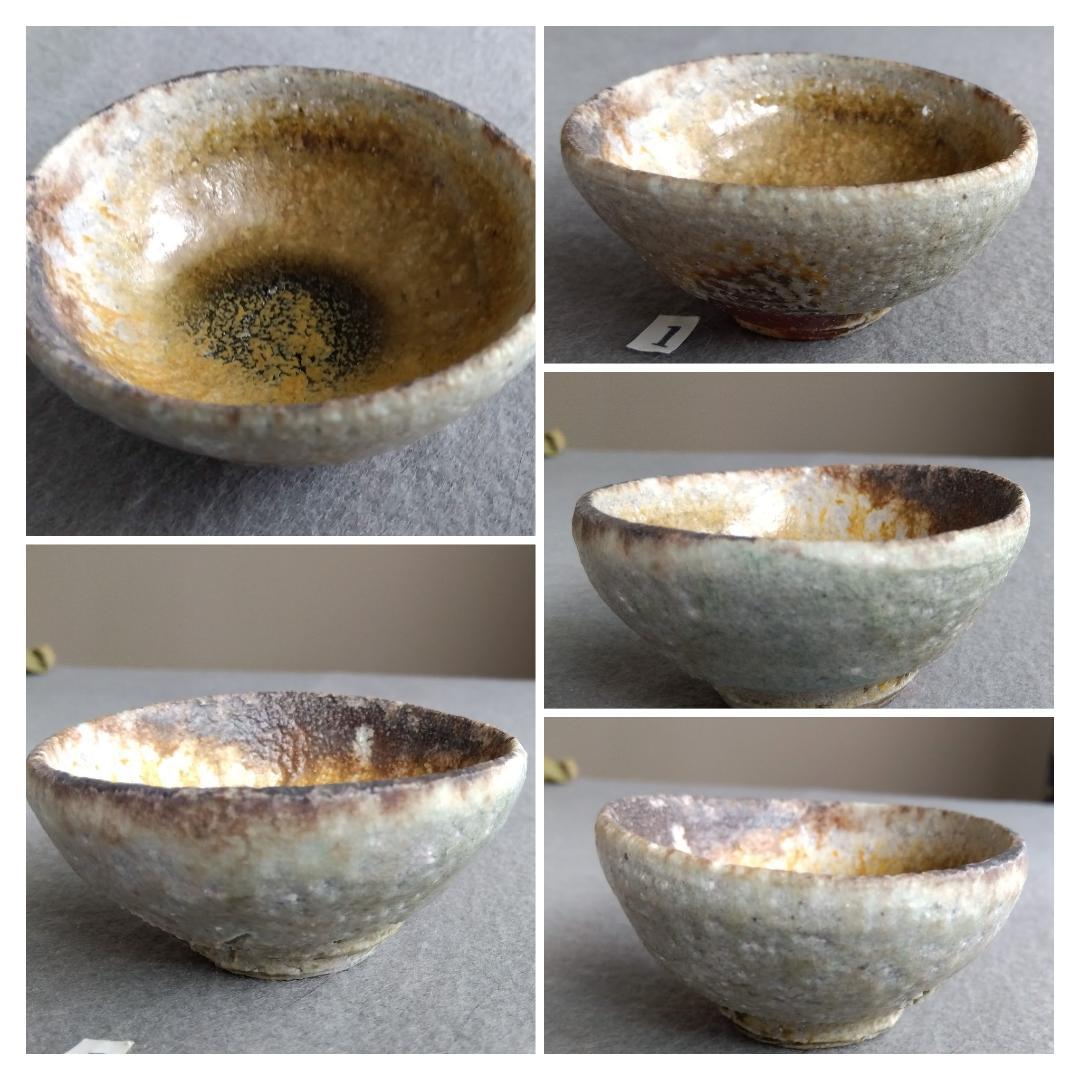 越前焼名工　中村豊（陶杉窯） 自然灰釉還元窯変の究極美が迸るぐいのみ杯　No:1