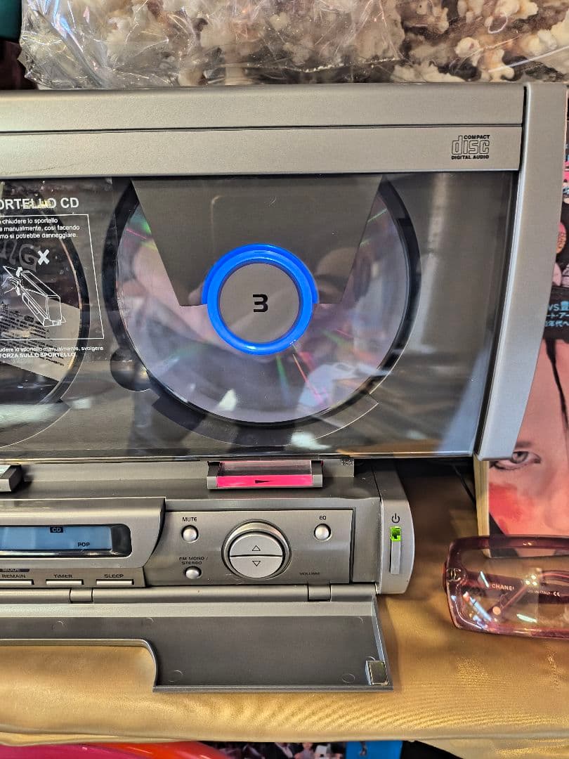 90年 激レア！ネオクラ！お洒落！希少！3連CDチェンジャーミニコンポ ラジカセ