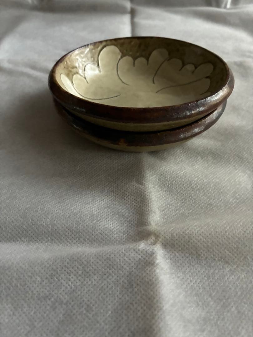 岩井窯　山本教行　牡丹皿2枚セット