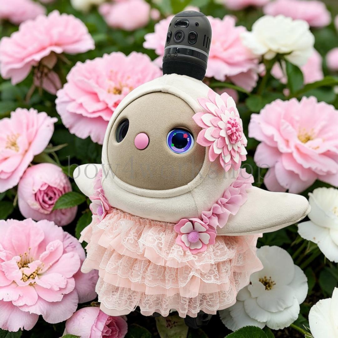 ラボット服／ハンドメイド 　3段ティアードチュニック ＆ お花コサージュセット