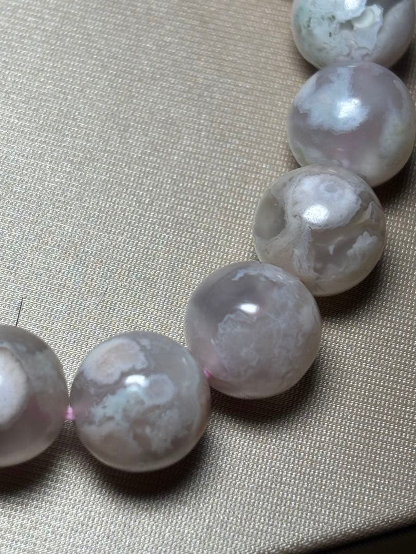 グリーンとピンクの桜メノウ☆品質良き