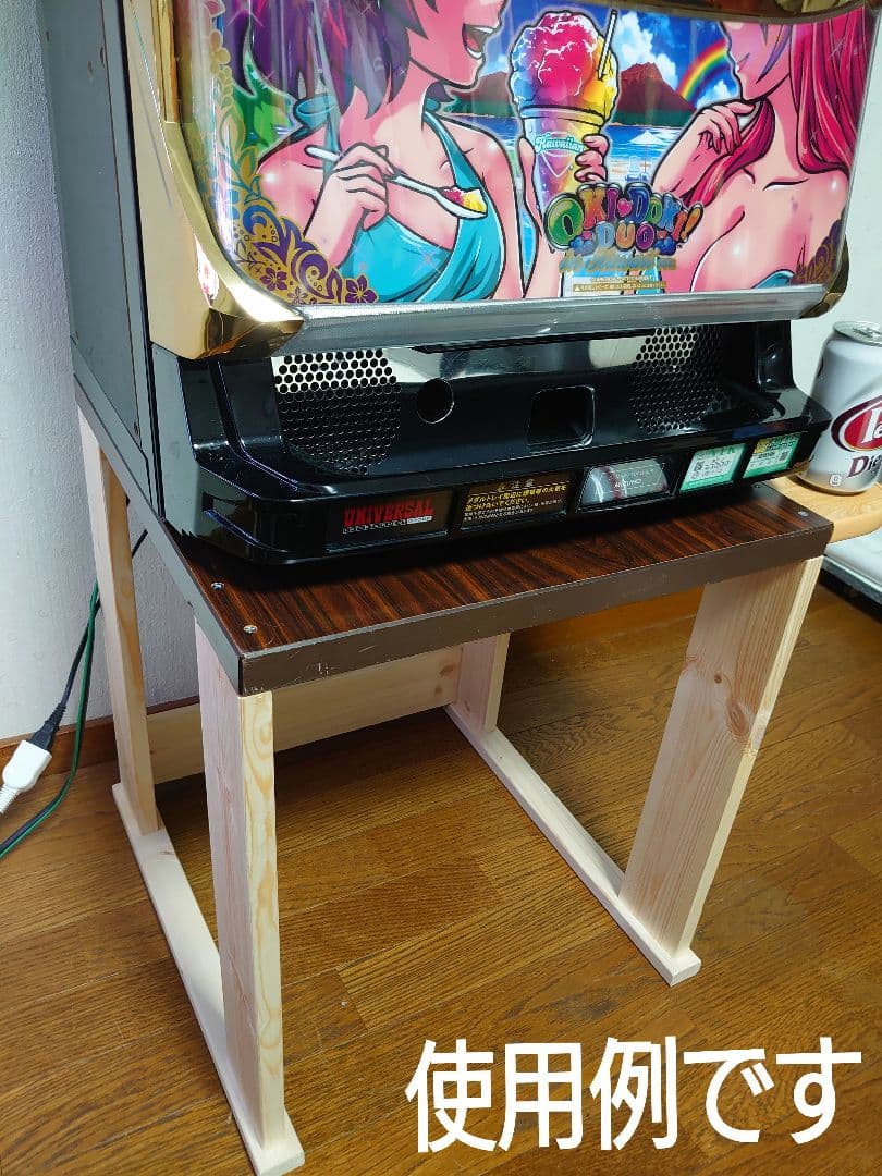 【累積176台目】パチスロを置く台（1台用シンプルスタンド）★右側に棚板付き①