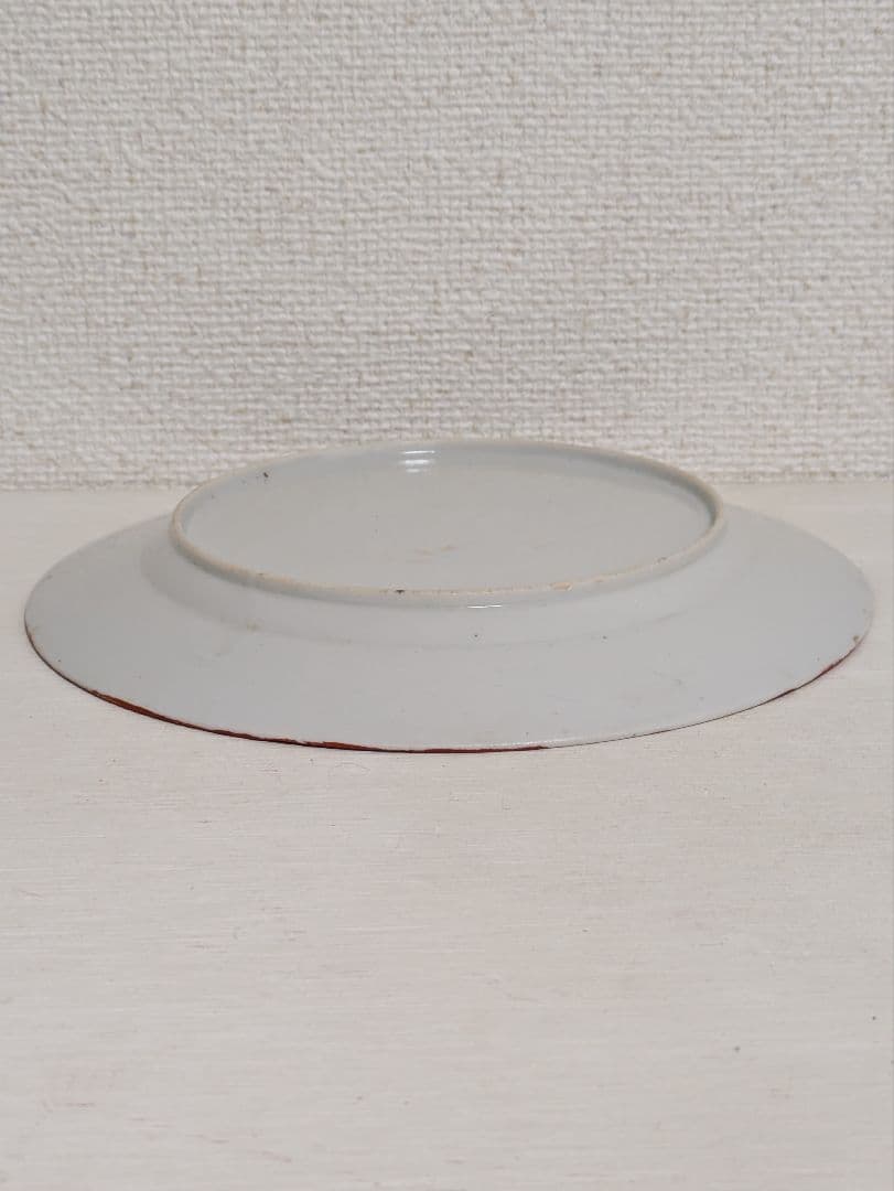 骨董　和皿　赤すゑ皿　平安貴族の絵柄　9枚セット　古い木箱入り