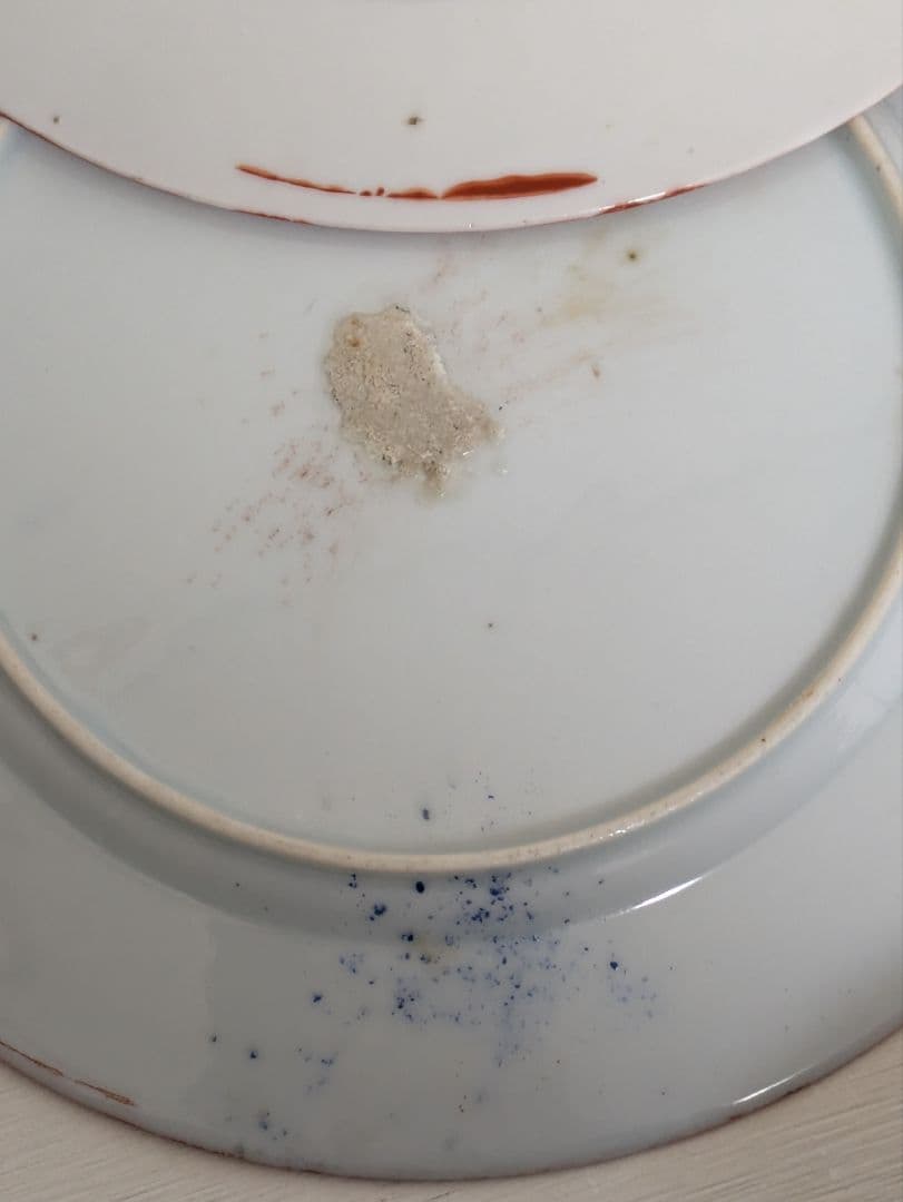 骨董　和皿　赤すゑ皿　平安貴族の絵柄　9枚セット　古い木箱入り