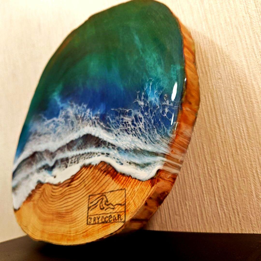 レジンアート　海　オーシャンアート　インテリア　壁掛け