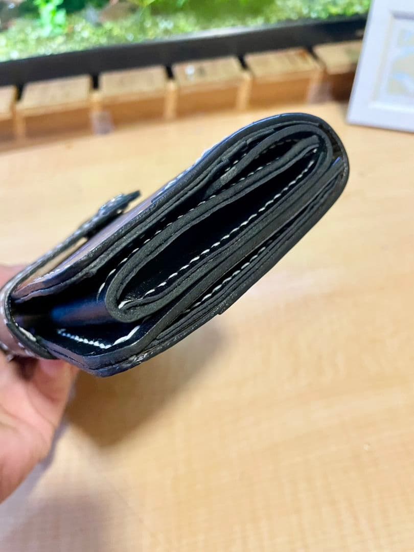 長財財布☆牛本皮・クロコ調★【新品】★