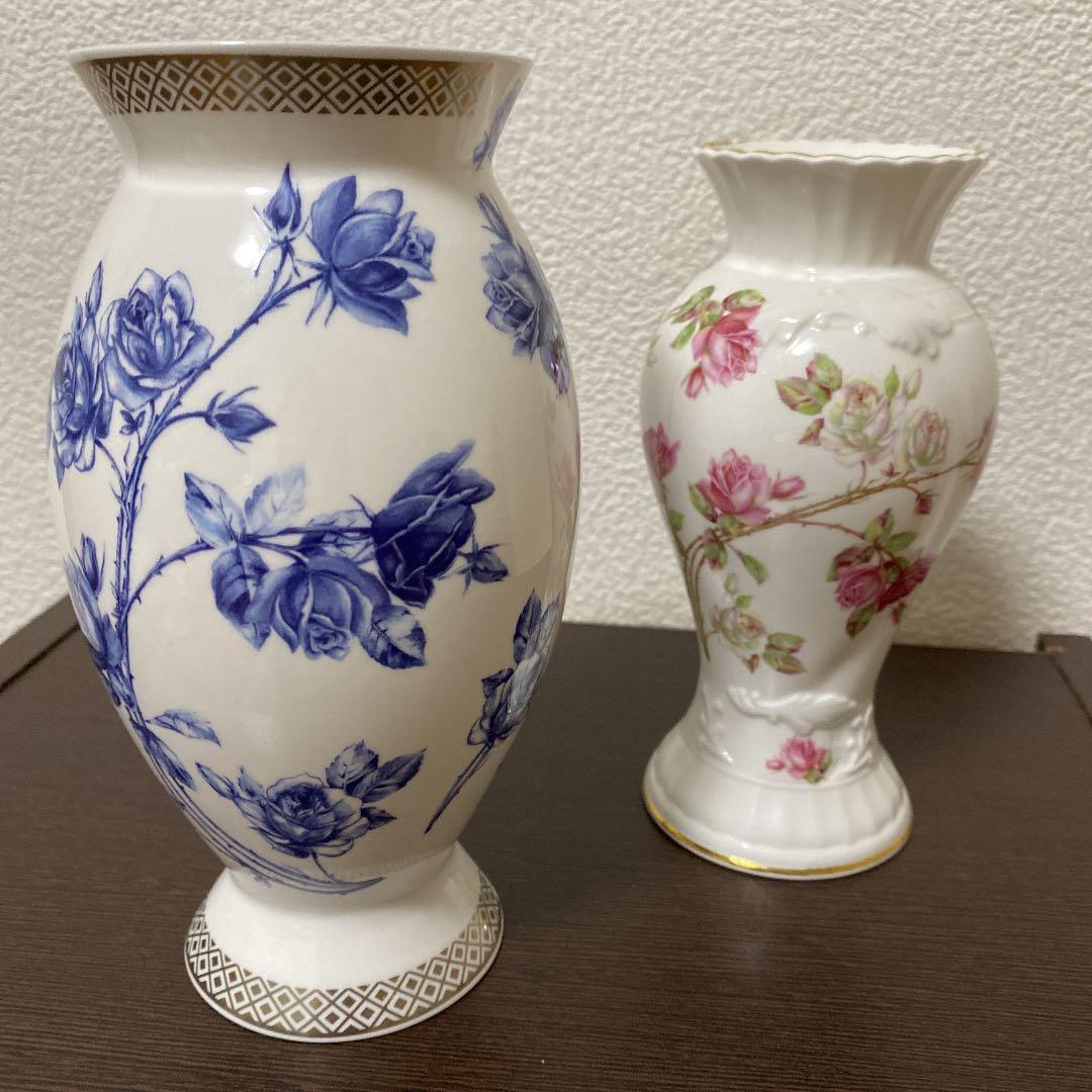 エインズレイ　花瓶　AYNSLEY ELIZABETH ROSE