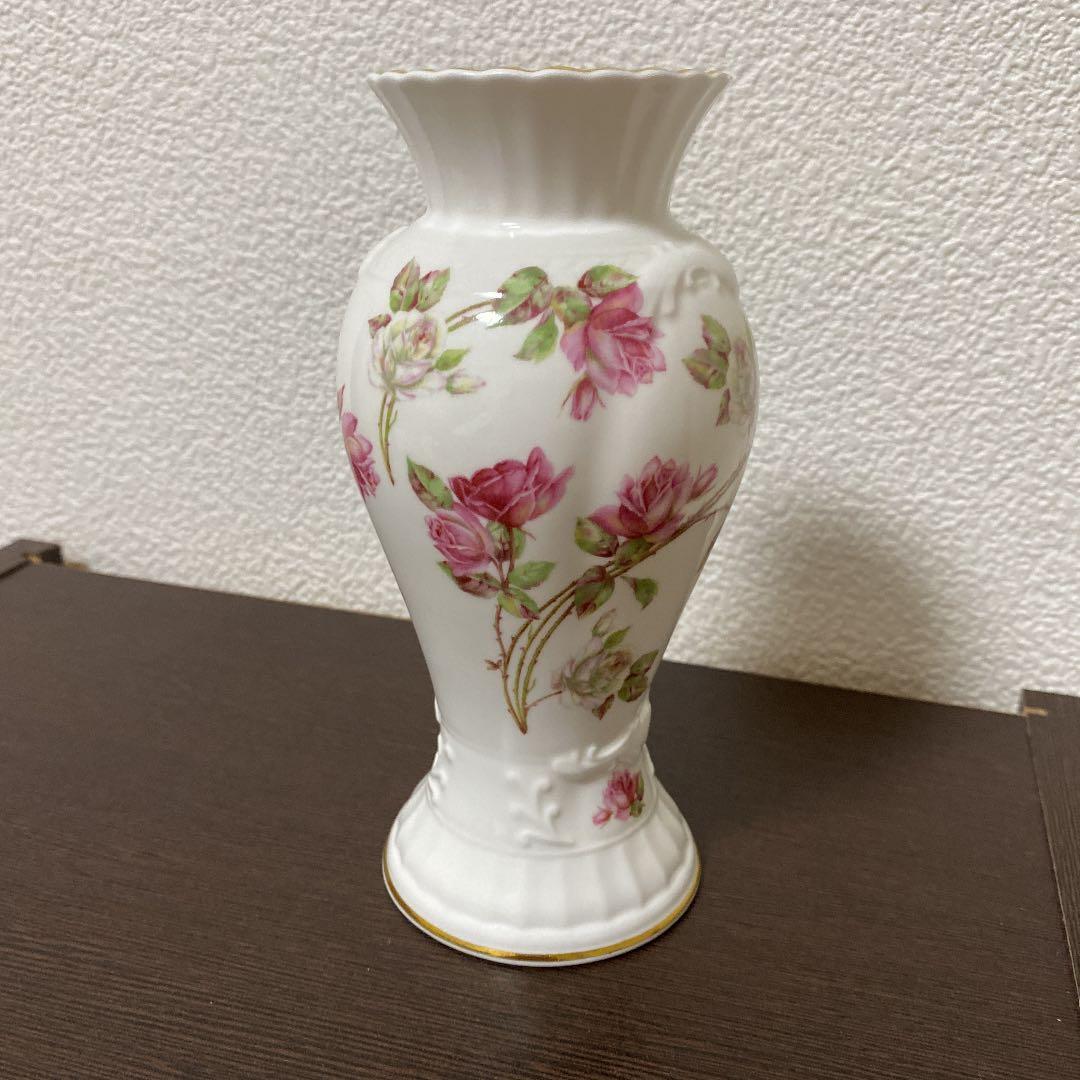 エインズレイ　花瓶　AYNSLEY ELIZABETH ROSE