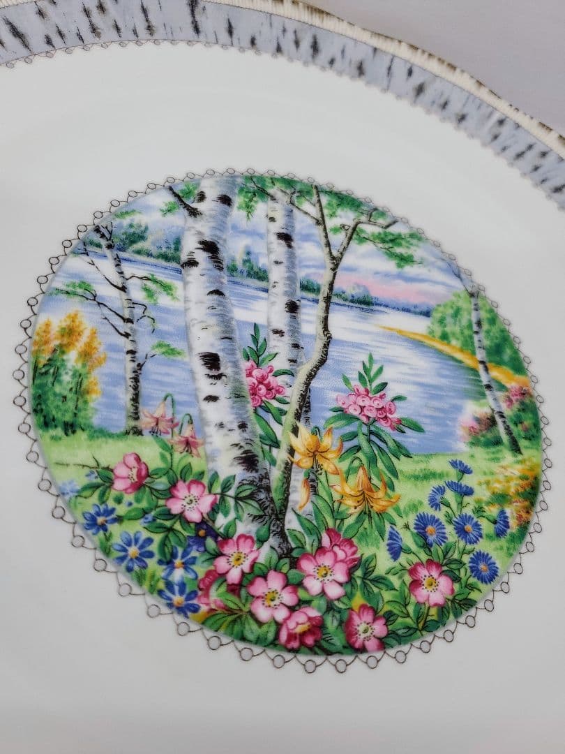 ①ロイヤル アルバート Silver Birch プレート　大皿　5枚　26cm