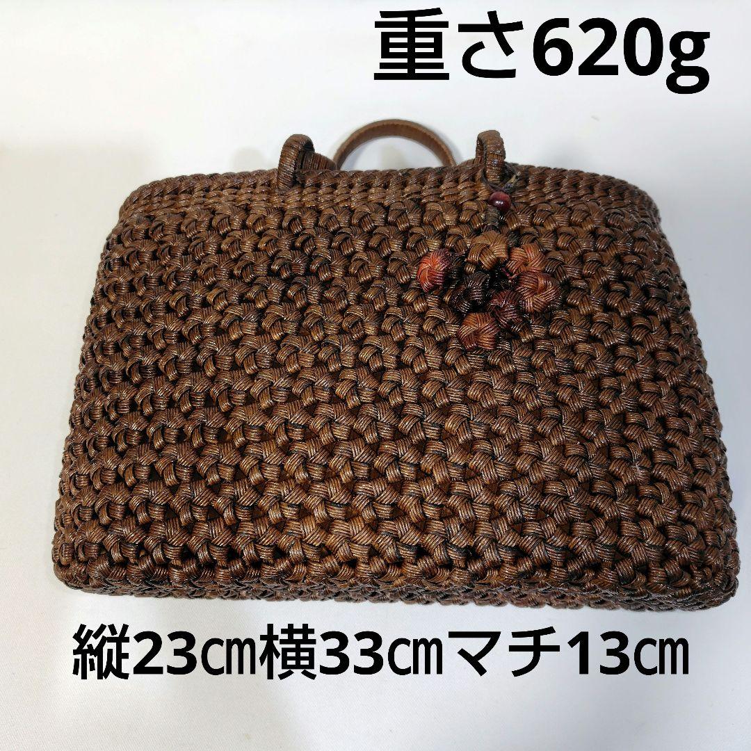 クラフトで作った山葡萄風かごバッグ