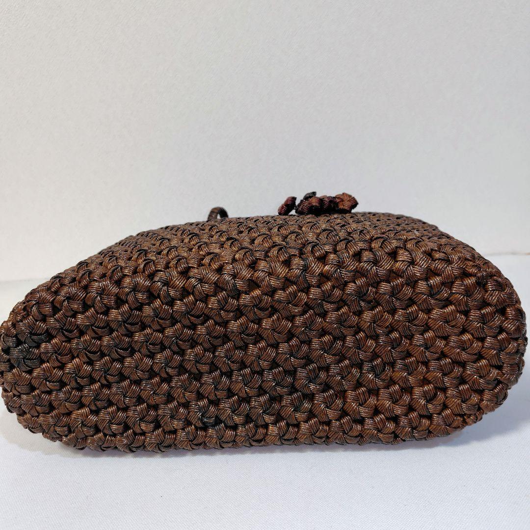 クラフトで作った山葡萄風かごバッグ