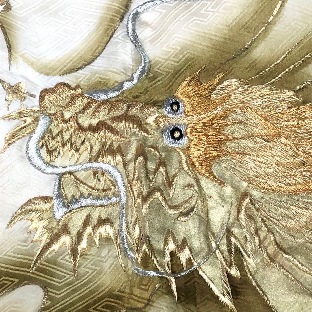 子供着物 アンティーク お宮参り 七五三 祝着 波模様に龍 CK-7368