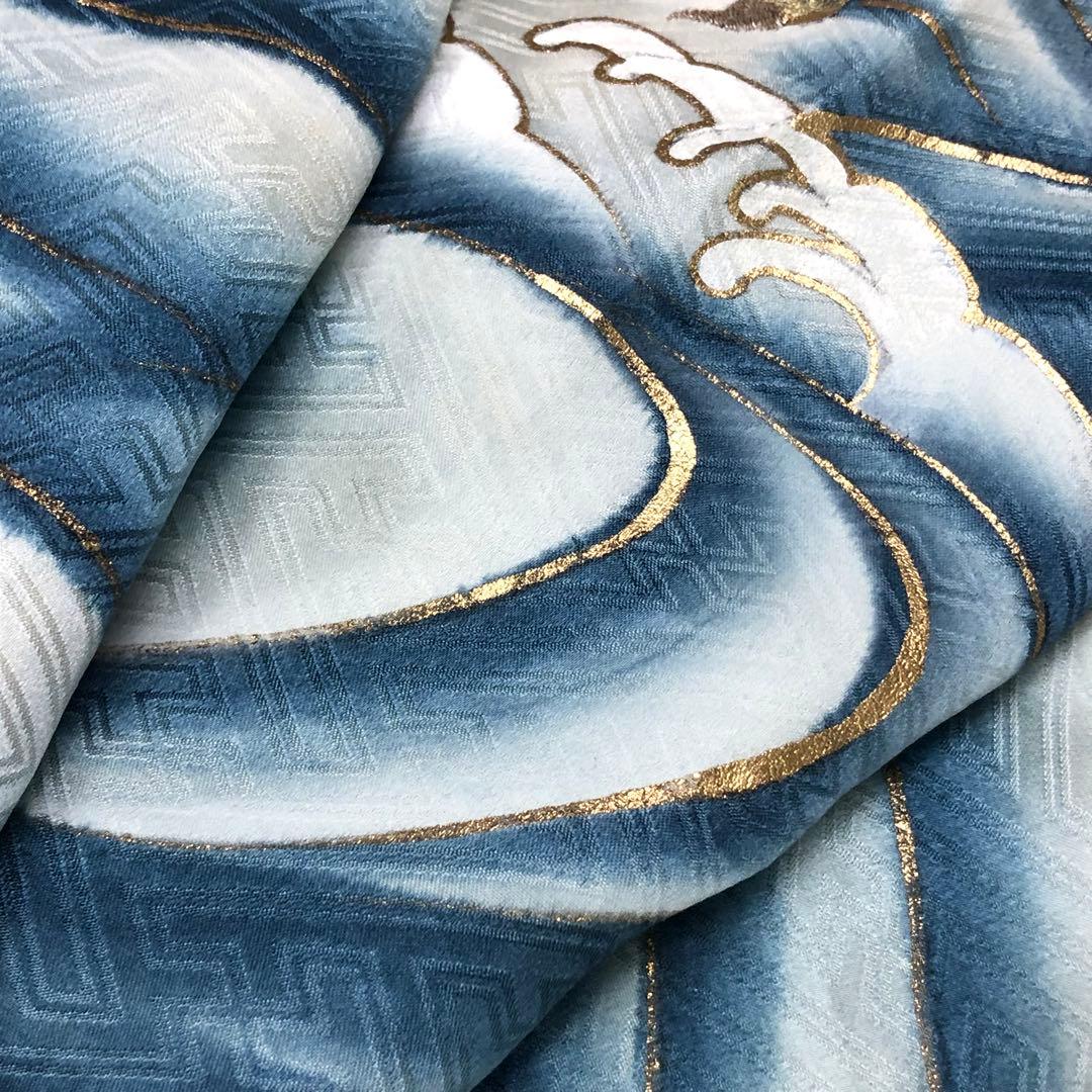 子供着物 アンティーク お宮参り 七五三 祝着 波模様に龍 CK-7368