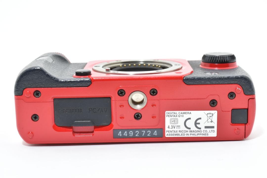 美品 ペンタックス Q10 ミラーレスデジタルカメラボディ レッド Pentax