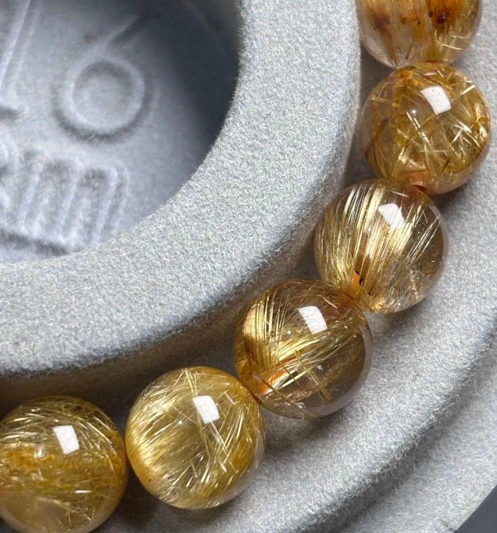 タイチンルチル 高品質 猫目金張り水晶 太針金張り水晶　キャッツアイ１７cm