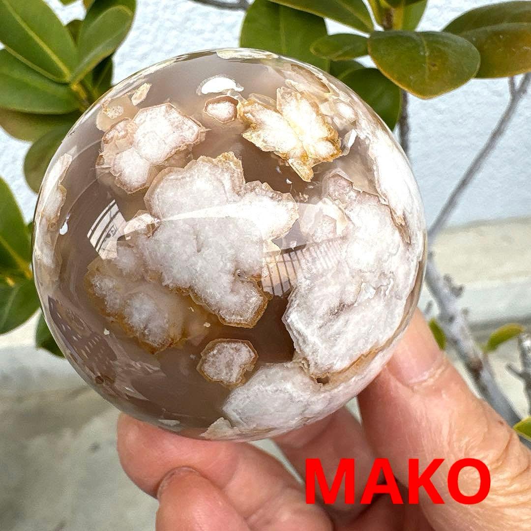 M1936☆桜瑪瑙丸玉60mm☆天然石　原石☆N40401-F