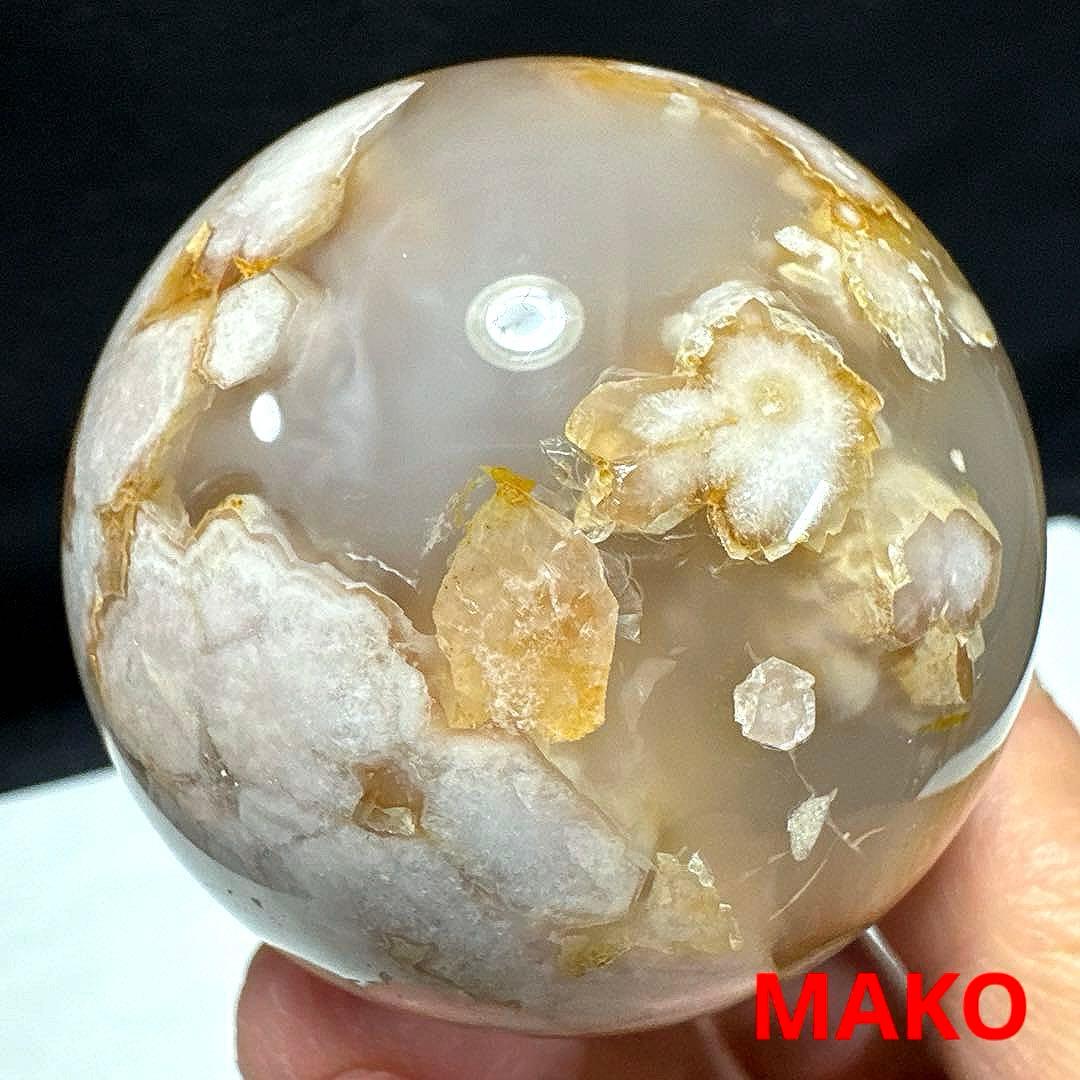 M1936☆桜瑪瑙丸玉60mm☆天然石　原石☆N40401-F