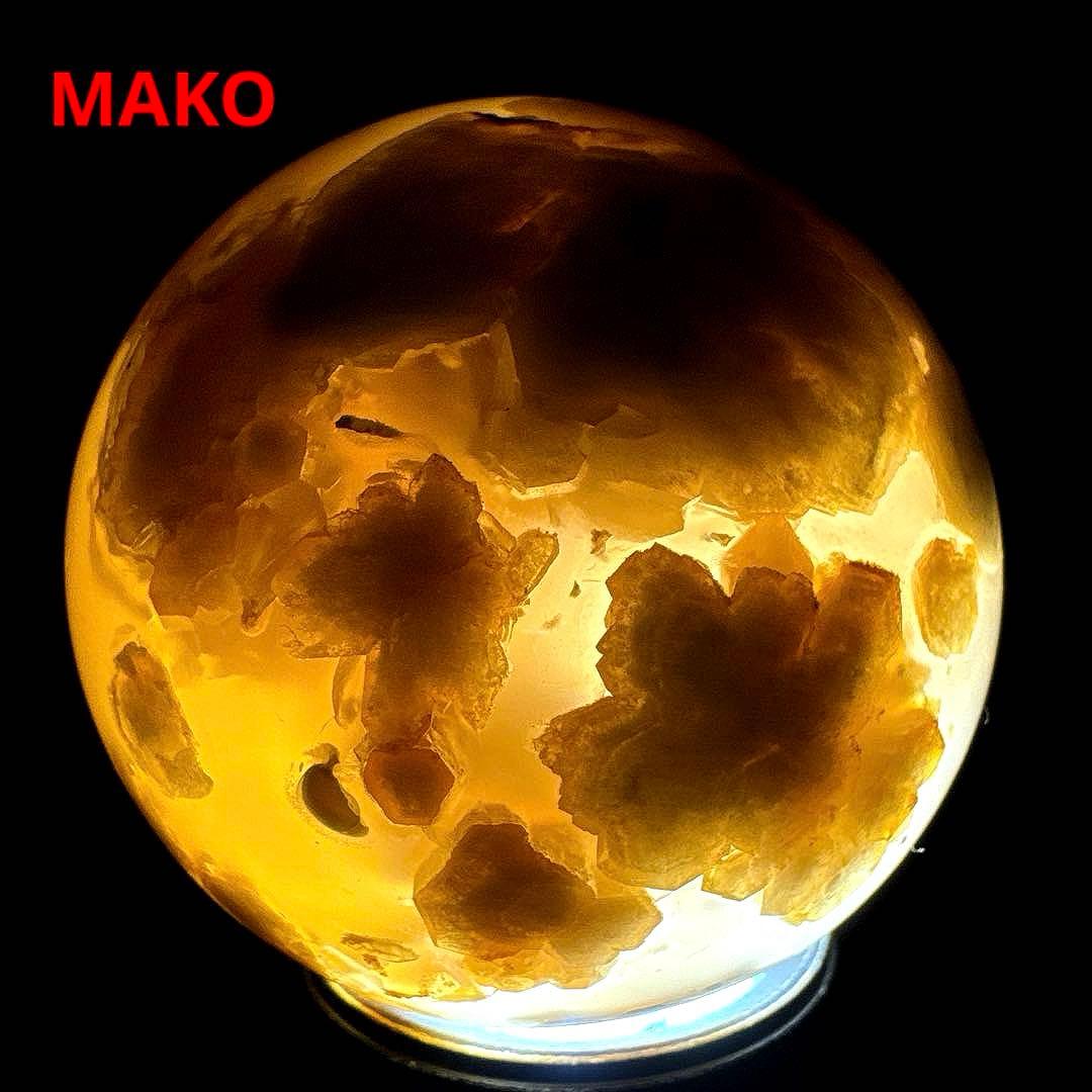 M1936☆桜瑪瑙丸玉60mm☆天然石　原石☆N40401-F