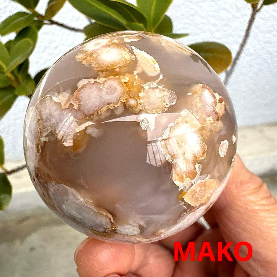 M1936☆桜瑪瑙丸玉60mm☆天然石　原石☆N40401-F