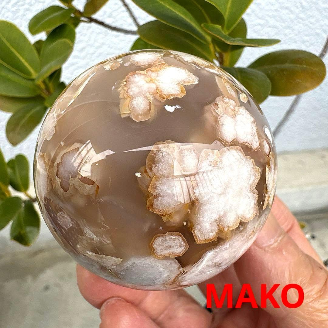 M1936☆桜瑪瑙丸玉60mm☆天然石　原石☆N40401-F