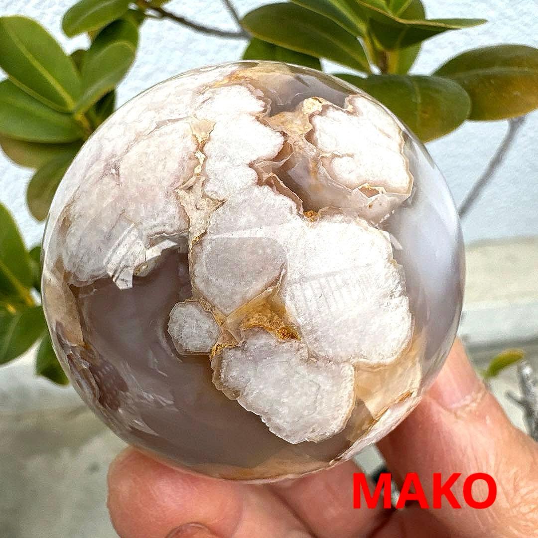 M1936☆桜瑪瑙丸玉60mm☆天然石　原石☆N40401-F