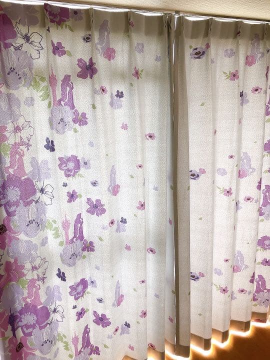 ディズニー ラプンツェル 2級遮光 遮熱 カーテン 2枚組