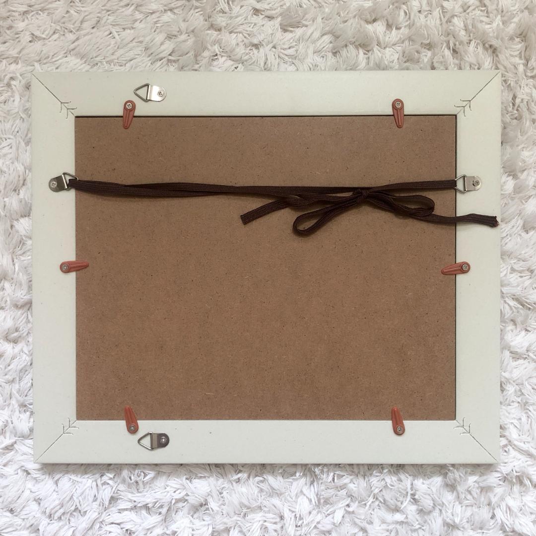 アクリル画　原画　「コスモスのフィールド06」額縁付　F0サイズ　風景画