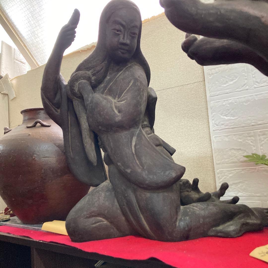 古備前骨董美術品珍品希少夢二像夢二美人像銘有りです❣️
