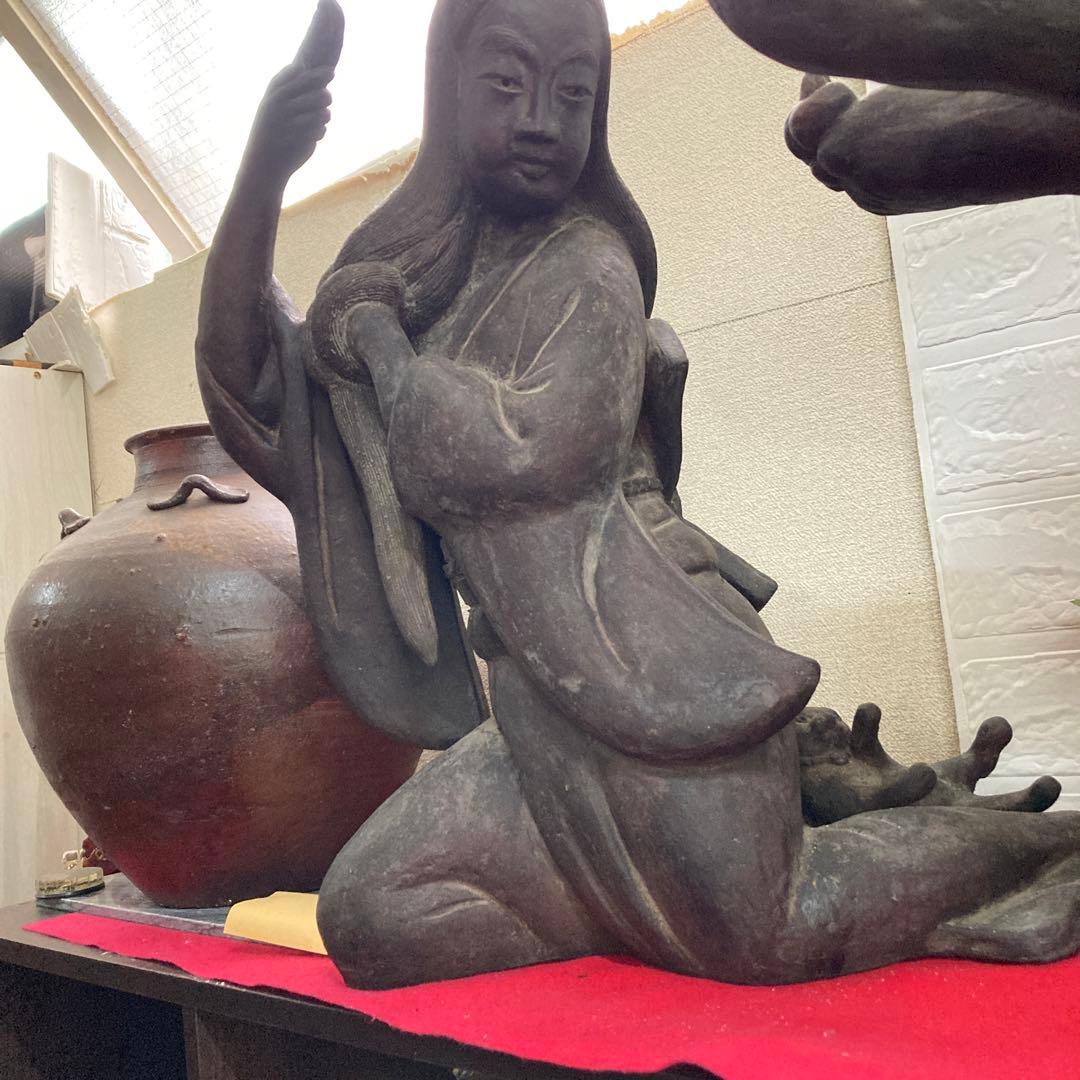 古備前骨董美術品珍品希少夢二像夢二美人像銘有りです❣️