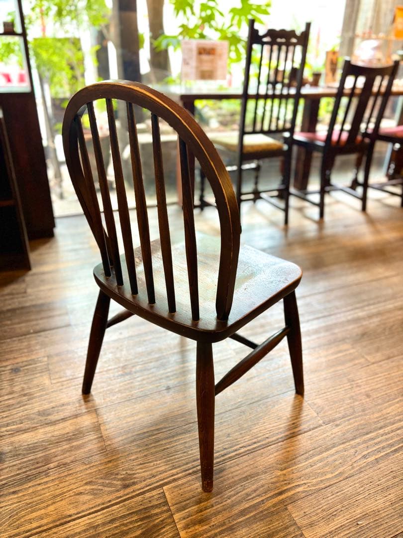 輸入オーダーメイド木製ウィンザーチェア①☆3／17迄の期間限定お買得品☆在庫4脚