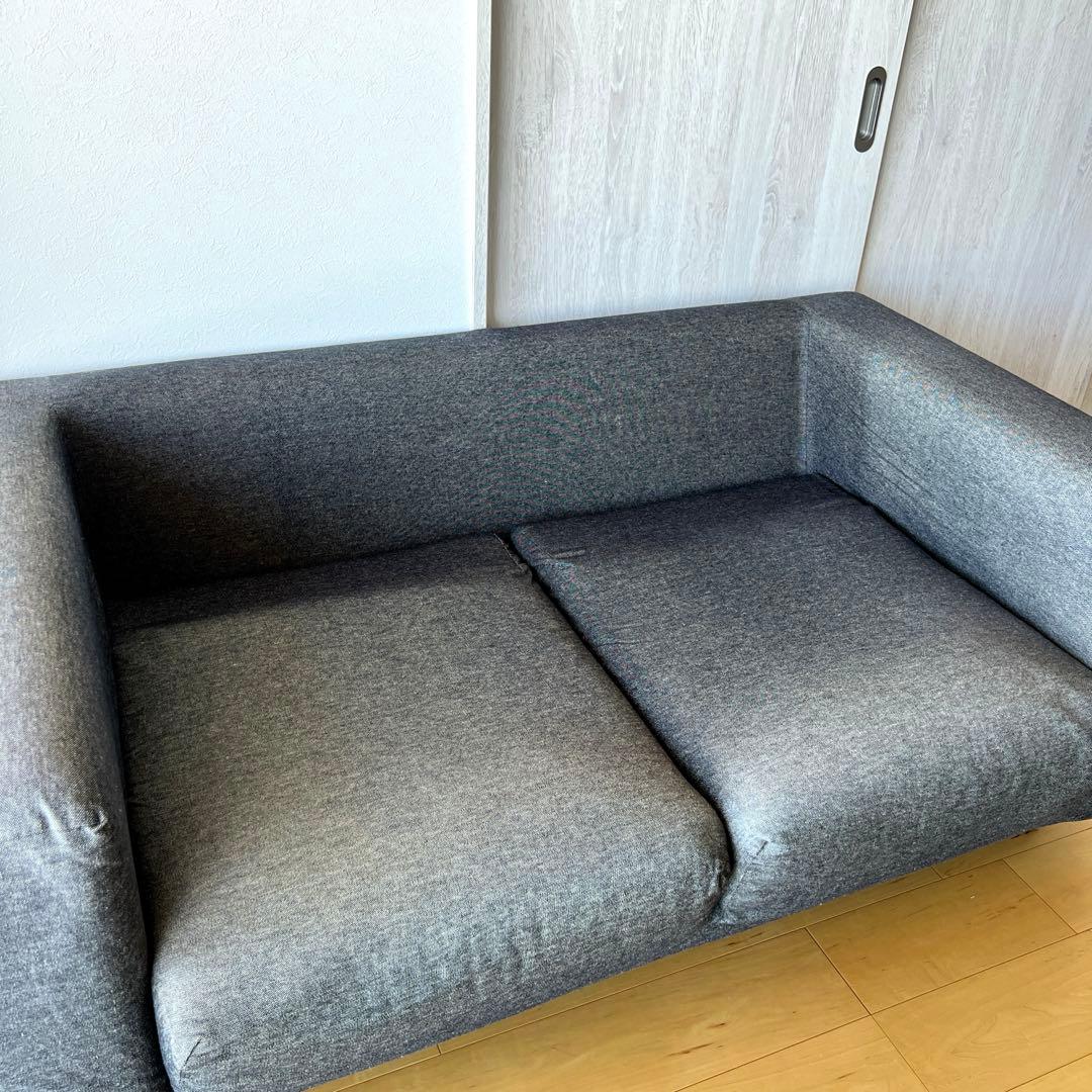 無印良品　MUJI ソファ　2シーター　ウレタンポケットコイル　ダークグレー