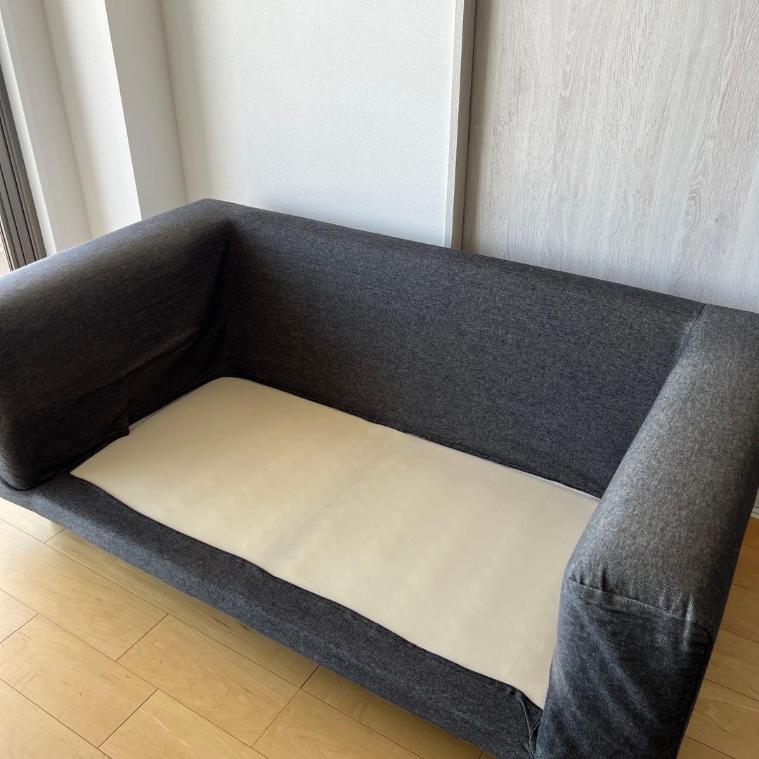 無印良品　MUJI ソファ　2シーター　ウレタンポケットコイル　ダークグレー