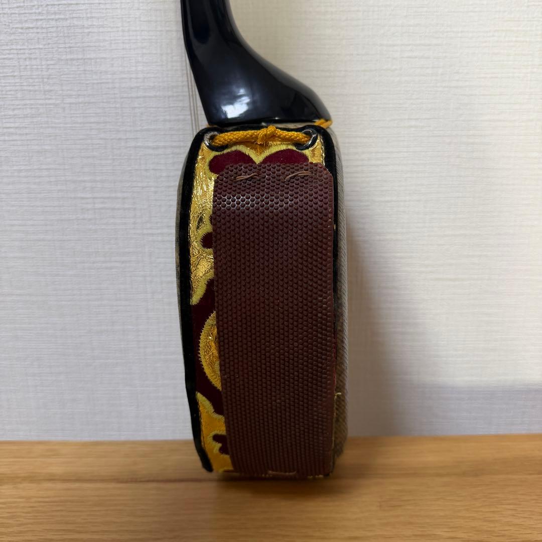 沖縄三線 人工皮 蛇柄 初心者向け 練習用 黒塗り棹