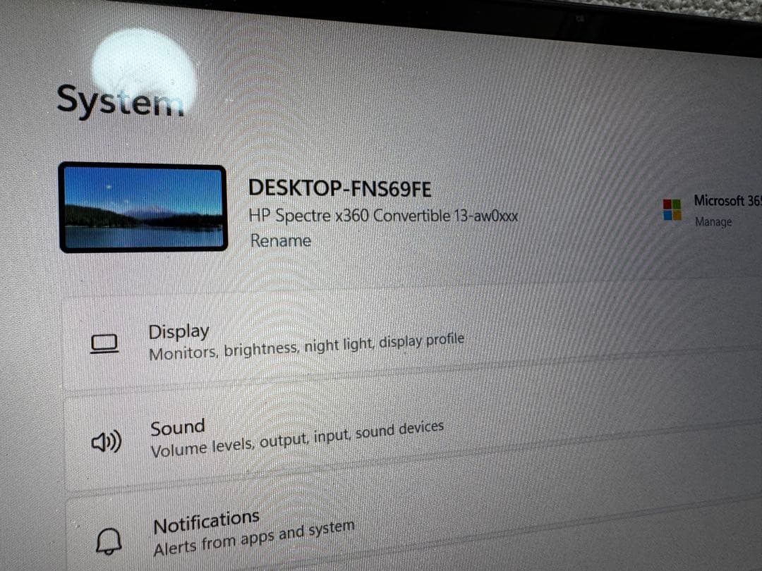 希少品：HP Spectre x360 Convertible 13-aw 本体