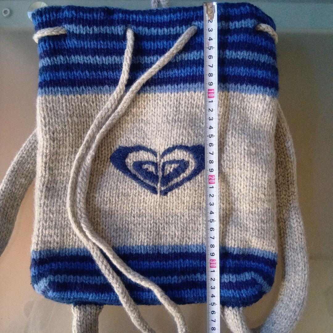 【希少ビンテージ】ROXY クィックシルバー ニットドローストリングリュック