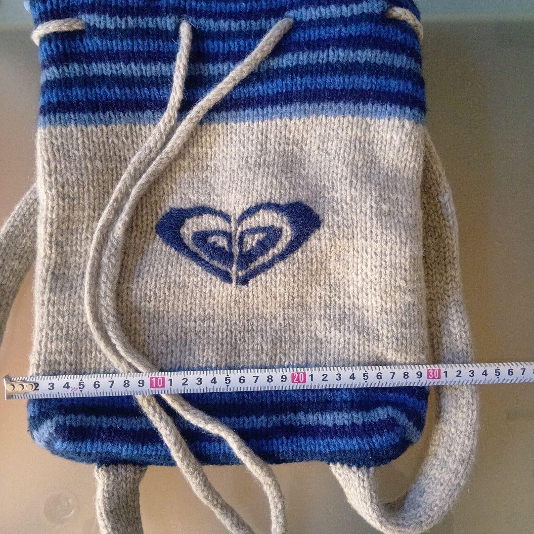 【希少ビンテージ】ROXY クィックシルバー ニットドローストリングリュック