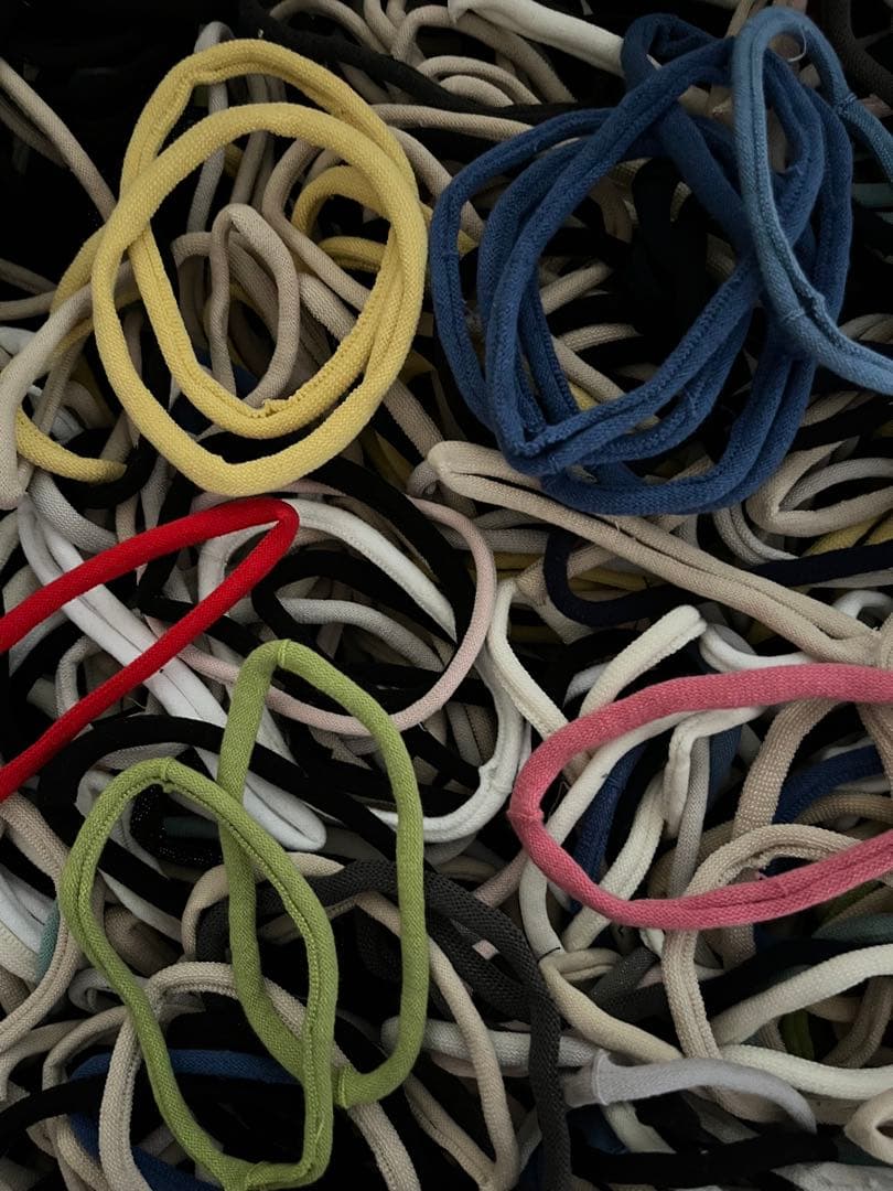 靴下はぎれ（輪っか）　15kg （糸くず処理済み）【C11】