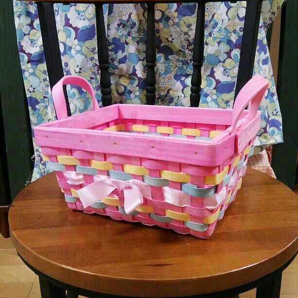 【在庫１】値下☆【未使用】水彩バスケット③