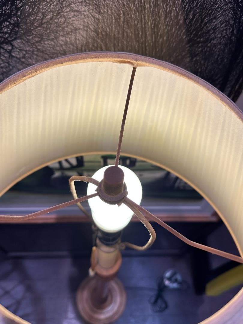 ビンテージ クラシック フロアランプ シェード ベージュ 全長152㎝