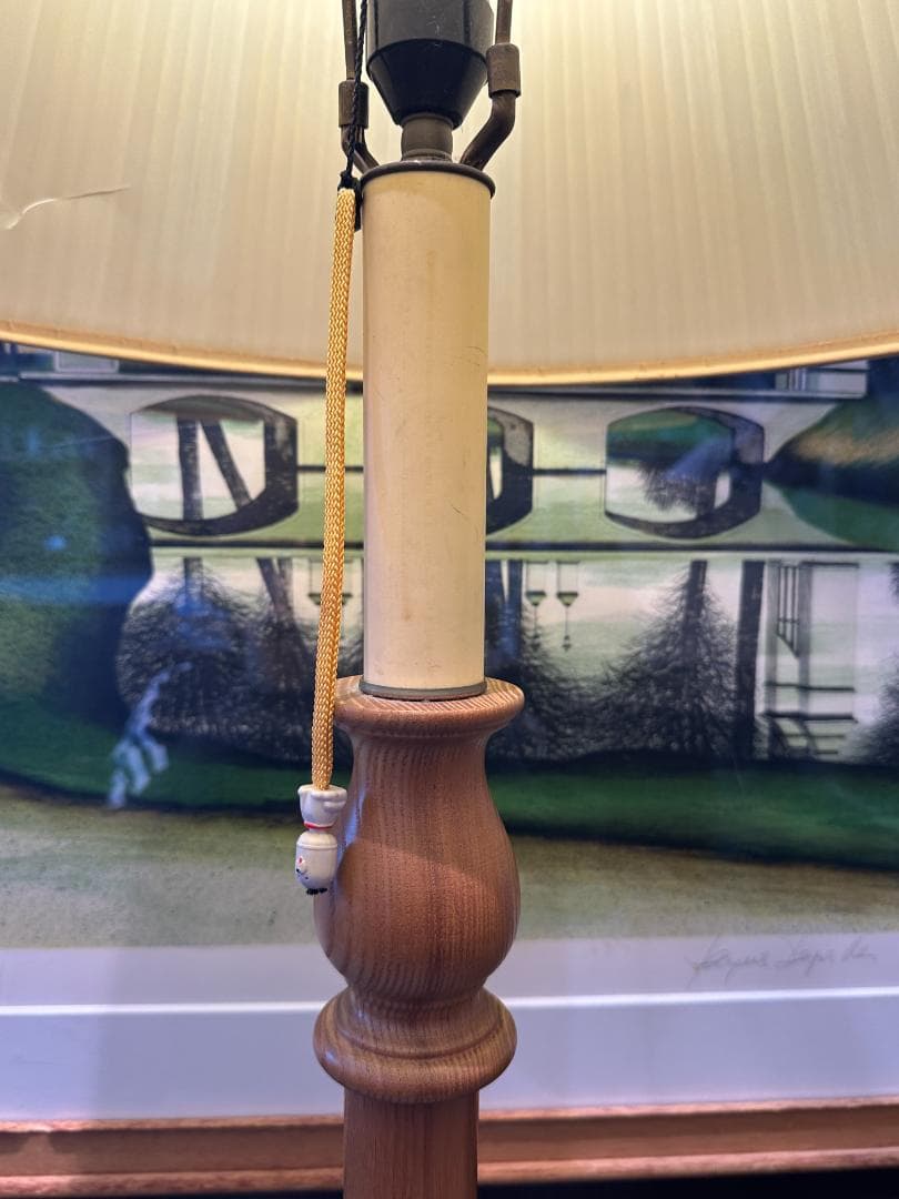 ビンテージ クラシック フロアランプ シェード ベージュ 全長152㎝