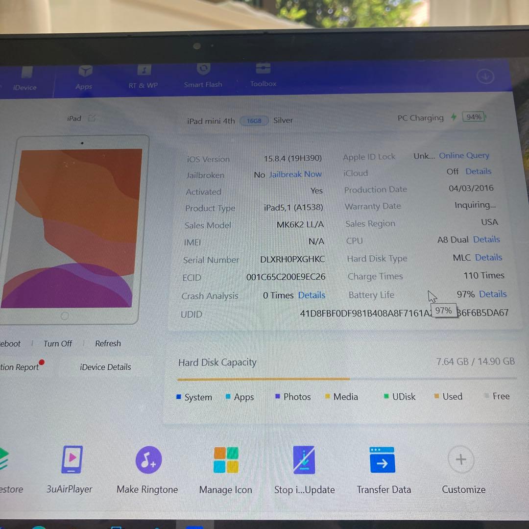 482【早い者勝ち】iPad mini4 第4世代 16GB WIFIモデル☆