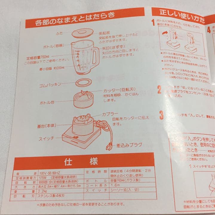 ジュースミキサー  ジューサー  未使用品 *