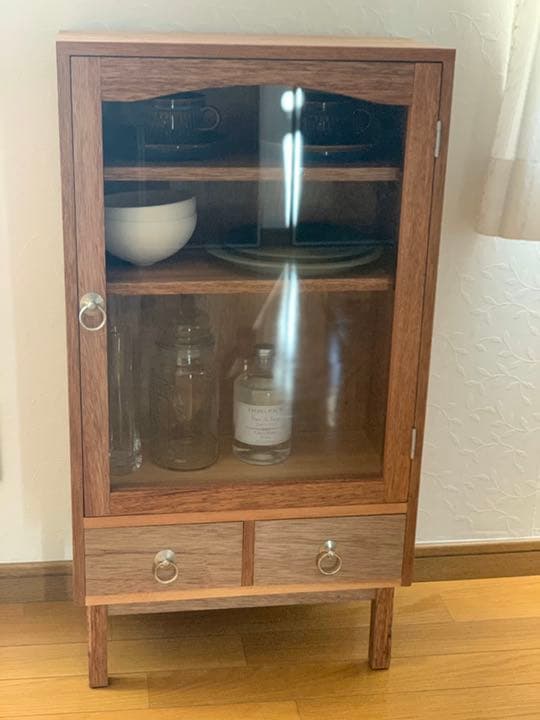 ガラスキャビネットC ガラスショーケース・食器棚・カフェシェルフ