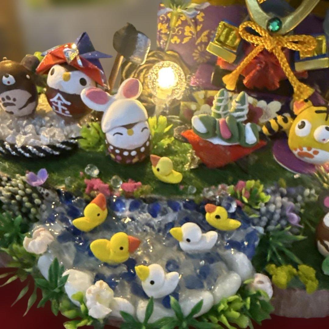 どんぐりアート♡端午の節句BIGオブジェひまわり　クレマチス添え一点物♡