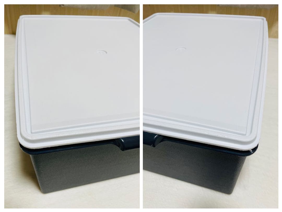 2個セット/ディープ/スーパーケース/タッパーウェア/白×紺/送料込み/②